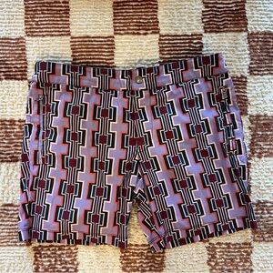 MR TURK Honolulu Ynez Print Men's Swim Bathing Trunks Shorts Purple 32" Purple